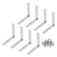 thumbnail image 1 of Soporte en L Uxcell, 3.94 x 3.94 x 0.75 Pulgadas, Soportes de Ángulo Recto de 90 Grados con Tornillos para Muebles/Estantes/Mesas [Plateado], 1 of 6