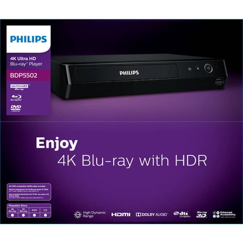 Philips 4k Uhd Blu Ray Dvd Player p5502 F7 Walmart Com Walmart Com