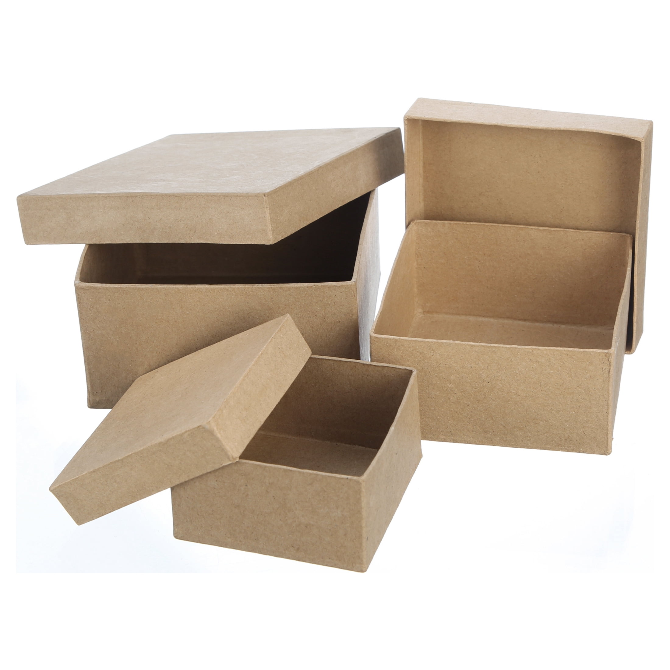 Paper Mache Rectangle Box Set, 3.50 x 2.50 x 1.50 Inches, Mardel