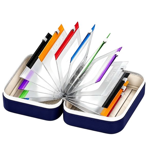 Waterproof Pill Organizer A8 Binder Set with 14 Color-Coded Pill Pouches, Travel Medicine Storage Bags with Daily Dose Labels and Removable Pouches.