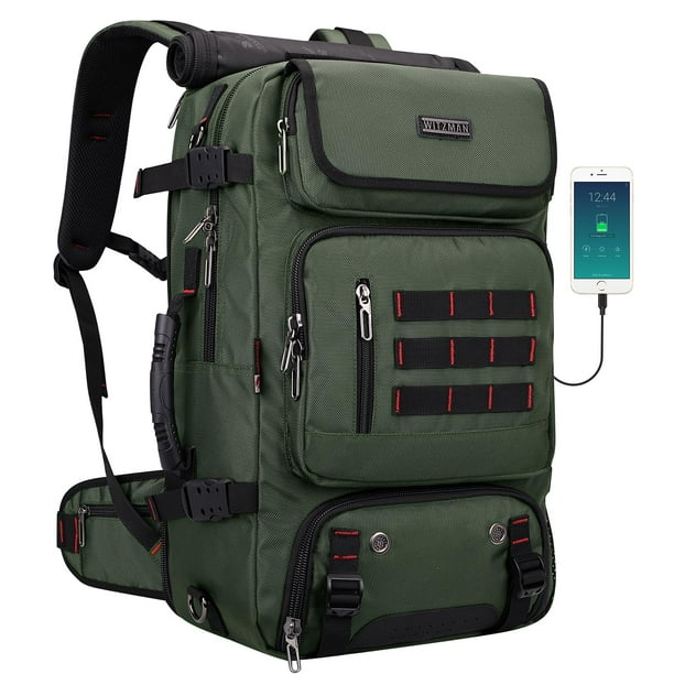 Mochila de viaje WITZMAN Carry on para hombre, bolsa de lona de nailon