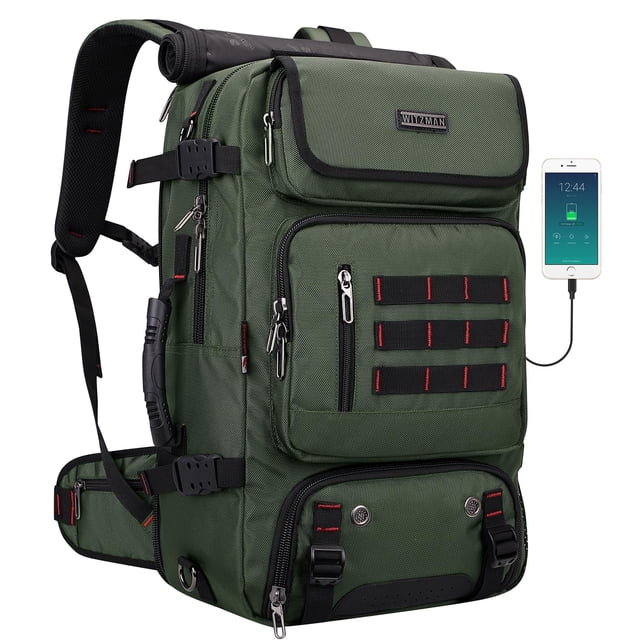Mochila de viaje WITZMAN Carry on para hombre, bolsa de lona de nailon