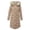 Khaki, variant on Vedolay Winter Coat Women Knit Long Cardigan Coat Open Front Button Coat Outerwear 2023 Red,S