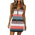 thumbnail image 1 of Vestido sin mangas con tirantes estampados con cuello en V a la moda para mujer Pompotops ghjkhdj4218, 1 of 5