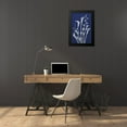 thumbnail image 4 of Robertson, Leda 17x24 Black Modern Framed Museum Art Print Titled - Freiends Forever in Indigo, 4 of 5