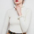 thumbnail image 4 of TRUBKH Fall Outfits for Women Scoop Neck Long Sleeve Pullover Top Fall Casual Sweater Flowy Top Fall Sweaters Tunic Tops Blouse Going Out Tops Plus Size Fall Clothes White 2XL, 4 of 7