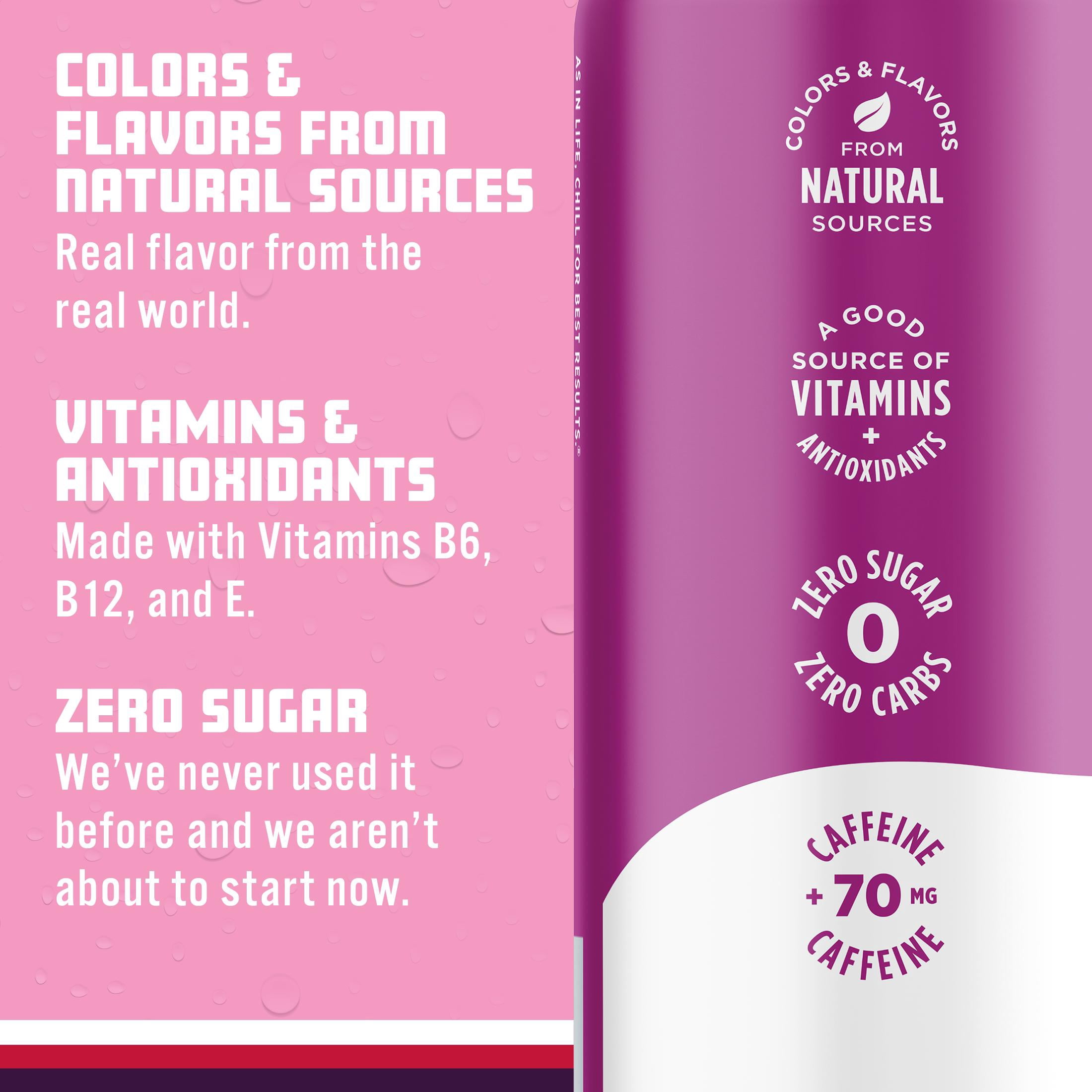 (6 pack) Sparkling Ice Caffeine Naturally Flavored Sparkling Water Black Raspberry 16 fl oz