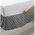 thumbnail image 2 of Lattice Bed Skirt, Interlacing Lines Maze Celtic Style Tangled Graphic Mesh Design, Elastic Bedskirt Dust Ruffle Wrap Around for Bedding Decor, 4 Sizes, Charcoal Grey Eggshell, by Ambesonne, 2 of 2