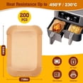 thumbnail image 2 of 200pcs Air Fryer Liners for Ninja Dual, Air Fryer Accessories, Disposable Square Air Fryer Parchment Paper Liner, Compatible with for Ninja Foodi DualZone 2-Basket Air Fryer DZ201, DZ401, 2 of 7