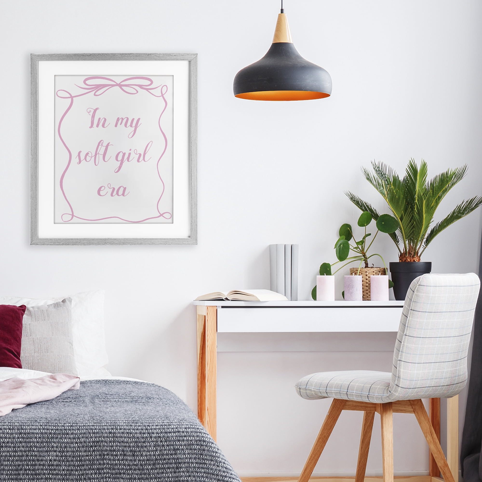 Stupell Industries In My Soft Girl Era Gray Framed Print Under Glass, design by Lucille Price
