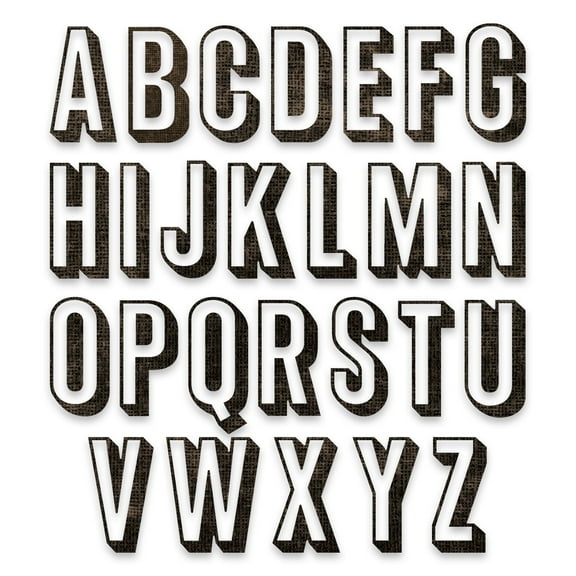 Thinlits Die Set 26PK Alphanumeric Shadow Upper by Tim Holtz