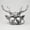 Silver, variant on Half Face Demon Skull Mask with Antlers,Scary Deer Horned Devil Masks,Horror Deer Skull Mask for Halloween Masquerade Party