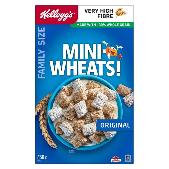 Kellogg's Mini-Wheats Cereal Original Family Size 650g, Kellogg's* Mini-Wheats* Cereal Original Family Size, 650g