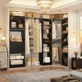 thumbnail image 7 of Homieasy Closet System, 100" x 39.2" Heavy Duty L-Shaped Closet Organizer System with Drawers & Cabinet, Corner Closet Organizer Unit, Black, 7 of 7