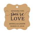 thumbnail image 1 of Darling Souvenir Custom Hang Tags Sending You S'More Love Favor Gift Tags Personalized Fancy Bonbonniere Tag-Kraft-50 Tags, 1 of 1