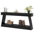 thumbnail image 2 of Tribesigns 70.87-Inch Entryway Table, Narrow Console Table with Storage, Wooden Long Sofa Table, Skinny Hallway Table for Entrance, Bedroom, Living Room, Behind the Couch, Foyer, Rustic Brow, 2 of 9