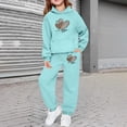 thumbnail image 2 of MuXiKeJi Clothes Toddler Girl Sets 6t Cute Print Fashion Sweatshirt Tops Elastic Pants Jogger Children Unisex 2 Pc Sweatsuit Set, 2 of 7