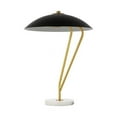 thumbnail image 2 of SAFAVIEH Suarez 20 in. Modern Brass Metal Table Lamp with Black Shade, 2 of 5
