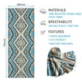 thumbnail image 2 of Blue and Orange Floral Boho Pattern Hot Yoga Mat Towel Non Slip for Hot Yoga - Quick-Drying Yoga Mat Cover with 4 Corner Pockets with Travel Bag - Hot Yoga Towel Non Slip 74"x26", 2 of 6
