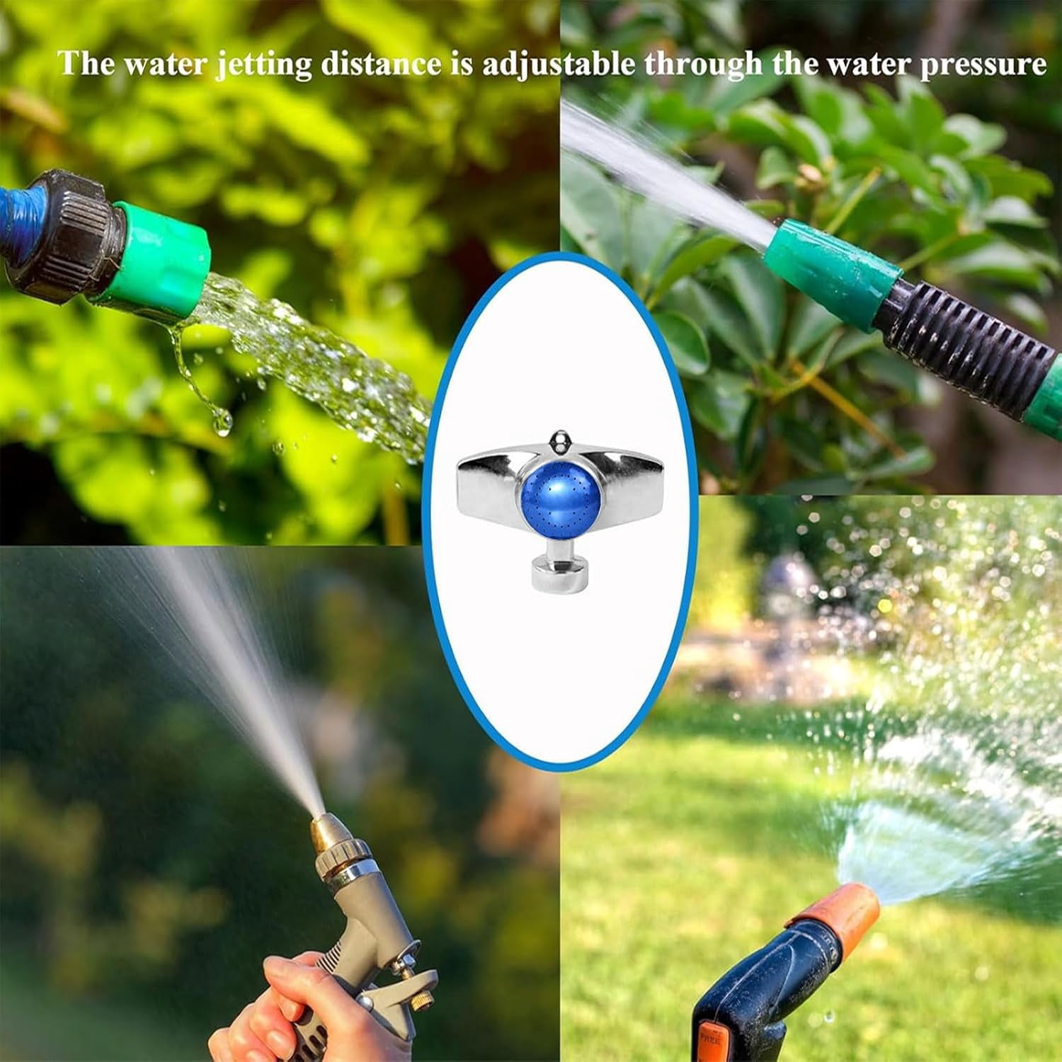 LSKJGA-360 Degree Metal Spot Sprinkler,Small Sprinkler Garden for Small Areas Lawn Sprinklers for Yard Circle Pattern with Gentle Water Flow Garden Watering (2, Blue)