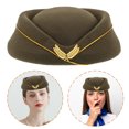 thumbnail image 1 of HEALEEP Air Hostess Beret Cap Color Con Y Acrílica, 1 of 6