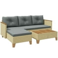 thumbnail image 1 of Outsunny 3 Piece Patio Furniture Set, L-Shaped Outdoor Sofa, Light Grey, 1 of 10
