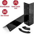 thumbnail image 3 of PinesC Supports d'Angle pour Plate-Bande Surélevée 12 Pieds'-16 Pieds' H, Support d'Angle en Métal Résistant, Connecteurs d'Angle en Métal Rouille pour Meubles (Lot de 4) - Noir, 3 of 5