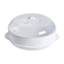 Microwave Steamer, Microwave Steam Cooker, White Microwave Steamer Container, Multi-Functional Vegetable Heating Box with Lid, Keep Food Moist & Fresh, Bpa-Free, by Goohae