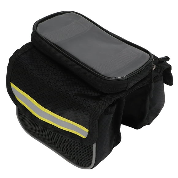 Bolsa de Marco de Bicicleta de Teléfono 600D Tela de Nylon Tpu Película Tpu Cintas Reflectantes Dual Zapatera Bolsa de Teléfono Resistente A la Bicicleta