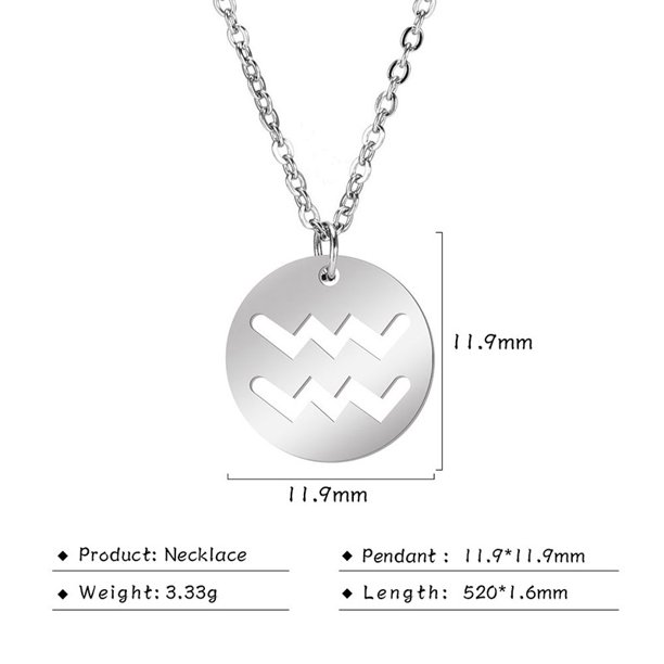 Deng Collar con colgante de moneda de constelaciones de Piscis Aries, Tauro, signo del zodiaco, Gargantilla, joyer铆a de moda para mujer, regalo de amigo Bff