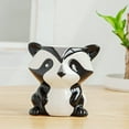 thumbnail image 2 of Cute Animal Ceramics Planter Small Succulent Pot Cartoon Shaped Plant Pot for Mini Plants Flower Cactus, Smooth Shiny Ceramic - Plants Not Included (Panda), 2 of 10