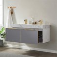 thumbnail image 4 of Vinnova Alicante 48" Double Floating Vanity White Top Elegant Gray No Mirror, 4 of 11