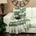 thumbnail image 2 of Parkland Collection Stella Gray Woven Handloom Throw Blanket, 52 x 67 Decorative Couch Throw, 2 of 7