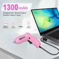 thumbnail image 6 of Electric Screwdriver Set, Handheld cordless drill Rechargeable Tool, Rotatable 90 Degrees Cordless Electric Screwdriver Set with Rechargeable Battery and LED Light for Home DIY, Pink, 6 of 9