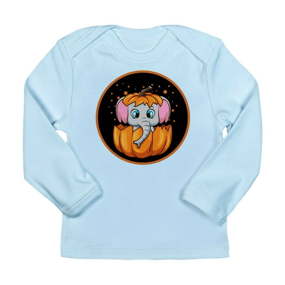 CafePress - Halloween Pumpkin Elephant Long Sleeve T Shirt - Long Sleeve Infant T-Shirt