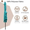 thumbnail image 2 of 6.5 x 10ft Rectangular Patio Umbrella Outdoor Market Table Umbrella with Push Button Tilt and Crank for Garden(Light Blue), 2 of 14