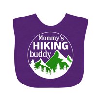 Inktastic Mommy's Hiking Buddy with Mountains and Trees Boys or Girls Baby Bib