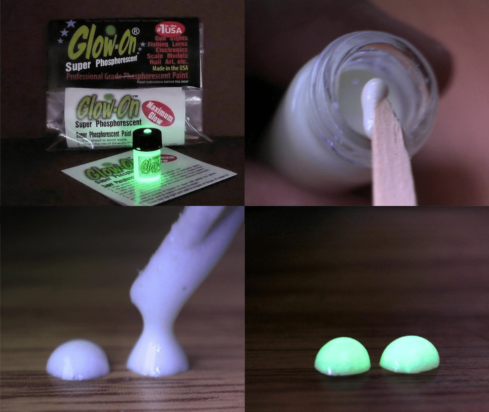 Glow-on® Super Phosphorescent Glow Paint Small 2.3 Ml Vial YELLOW 