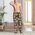 thumbnail image 2 of Gukieu Colorful Roses Print Men's Home Trousers, Elastic Drawstring Home Pajamas Clothing Suitable for Adult Men-Small, 2 of 6
