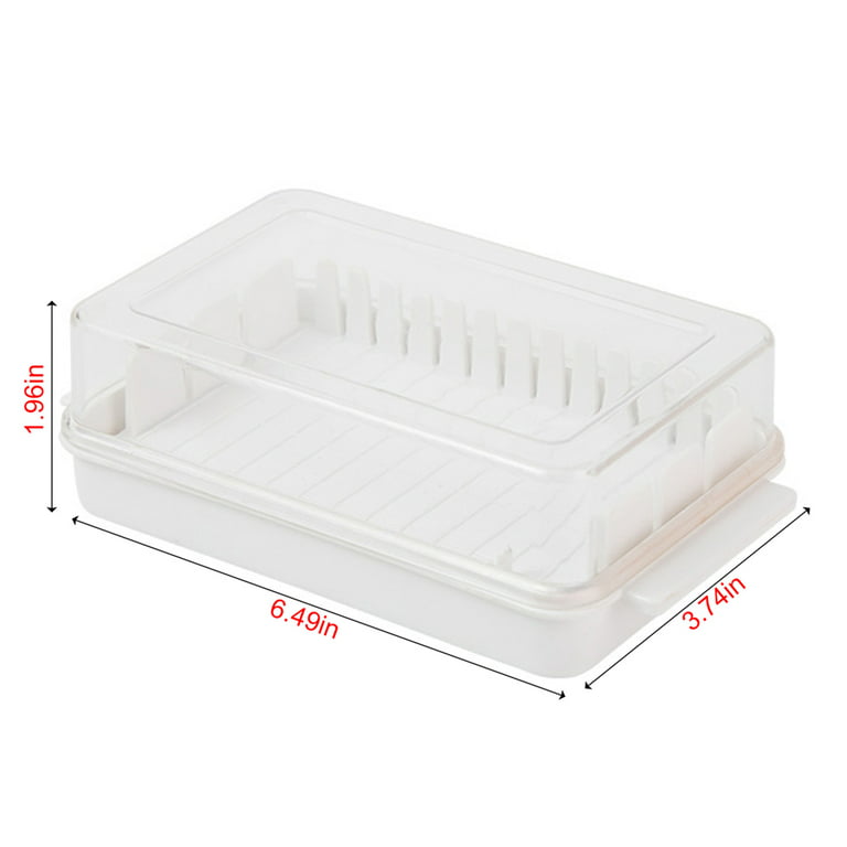 KITCHENDAO Airtight Butter Dish with Lid for Countertop and Fridge,Large Butter Keeper, Dishwasher Safe, Plastic Butter Holder Tray for 2 Sticks