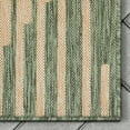 thumbnail image 4 of Well Woven Alder Green Indoor/Outdoor Stripes Circles Geometric Area Rug (5'3" x 7'3"), 4 of 7