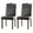 Brown, variant on Dining Chairs Set of 2, Modern Upholstered Fabric Chairs with Nailhead Trim and Wooden Legs for Kitchen, Dining Room, or Living Room, Beige