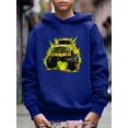 thumbnail image 3 of Mikrdoo Colorful Paint & Truck Print Casual Hoodie For Kid Boys, Stylish Pullover Long Sleeve Top,Boys Spring Autumn Sweatshirt As Gift, 3 of 8