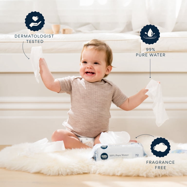 Millie Moon 99% Pure Water Baby Wipes, 216 Count photo 3