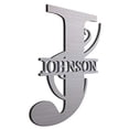 thumbnail image 2 of JASS GRAPHIX Johnson 12" Brushed Aluminum Monogrammed Sign Door Wall Decor Last Name Signs for Home, 2 of 6