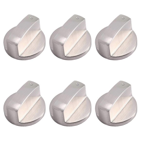 6Pcs Cooker Knobs,6mm Gas Stove Knobs Stove Replacement Metal Knobs Accessories for Kitchen Gas Oven