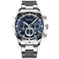 thumbnail image 1 of Reloj Curren Technos 8355 para hombre con esfera azul de acero inoxidable S, 1 of 8