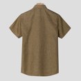 thumbnail image 4 of LYXSSBYX Mens Shirts Short Sleeve Button Down Men's Summer Casual Slim Short Sleeve Pockets Shirts Top Beach Blouse, 4 of 7