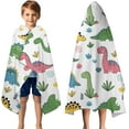 thumbnail image 3 of Dinosaur with ROAR Pattern Hooded Bath Towel，50"x30" for Ages 3 To 12 Kids, Quick Dry Lightweight Soft Microfiber Hood Beach Towel Cover Up for Kids, 3 of 7