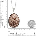 thumbnail image 2 of Gem Stone King Beautiful Brown Shell Pendant 49mm X 34mm with 18 inch Chain, 2 of 3